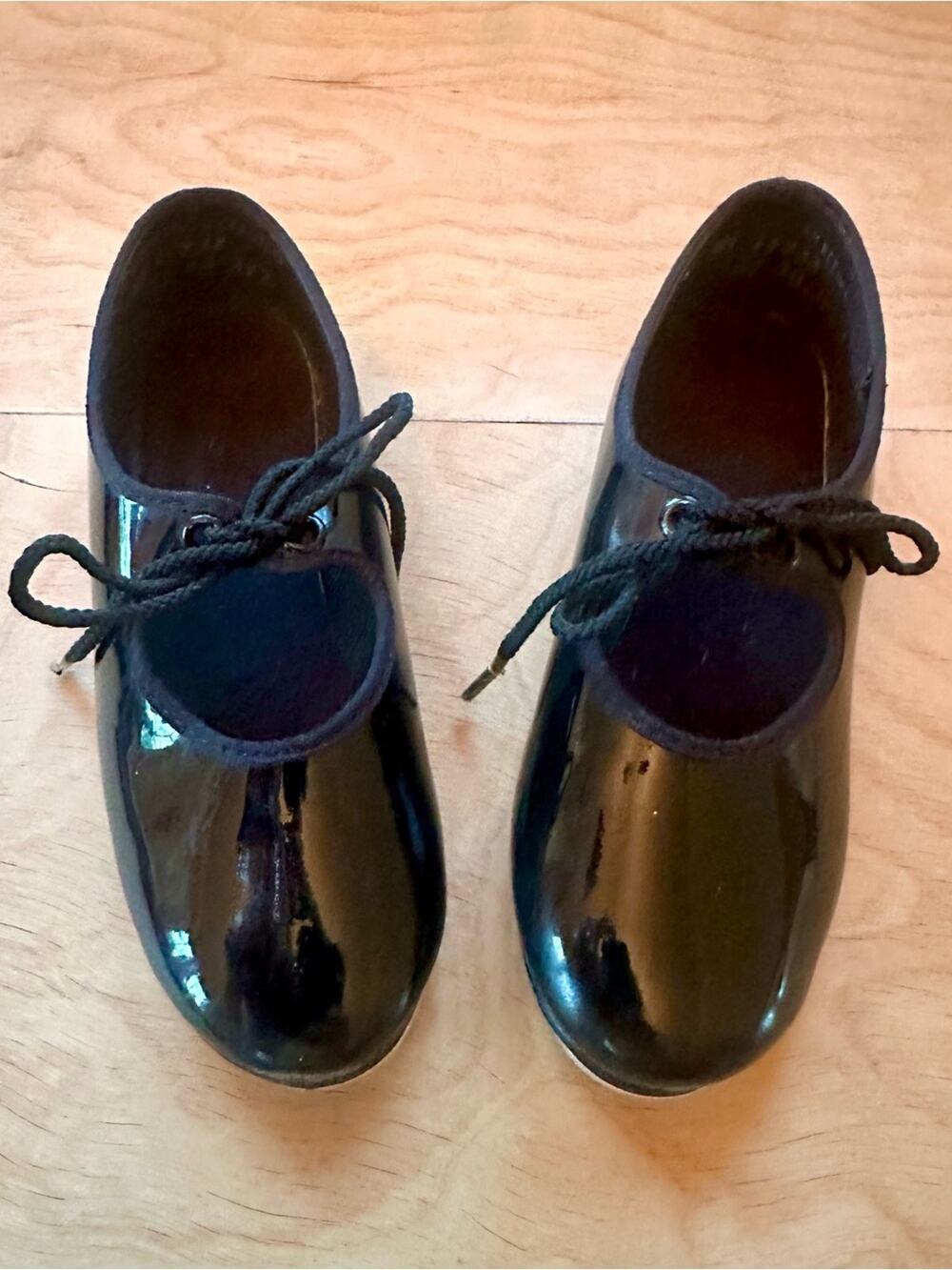 Spotlights by Payless Black Patent Tap Shoes Girls Size 11.5M